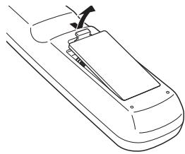 LOGICOM-SANYO PLV-Z2000 - Installation des piles de la télécommande - 1