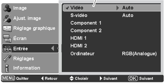 LOGICOM-SANYO PLV-Z2000 - Utilisation du menu à l'écran - 5