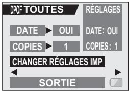 LOGICOM-SANYO XACTI VPC-S6 - Sélectionnez "CHANGER RÉGLAGES IMP" et appuyez sur le bouton de réglage SET. - 1