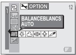 LOGICOM-SANYO XACTI VPC-S6 - Sélectionnez le menu de balance des blancs. - 1