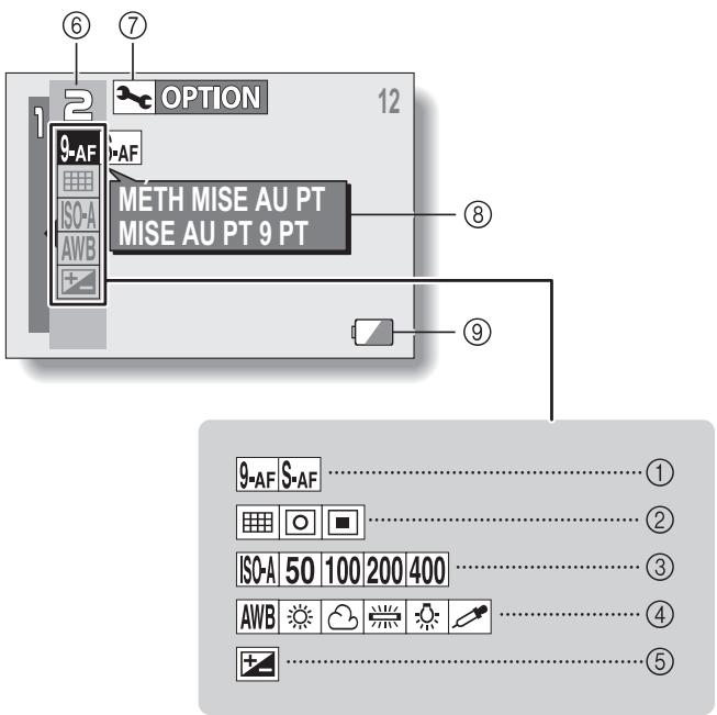 LOGICOM-SANYO XACTI VPC-S6 - ACCÉS À L'ÉCRAN DE RÉGLAGE DE PRISE DE VUE - 8