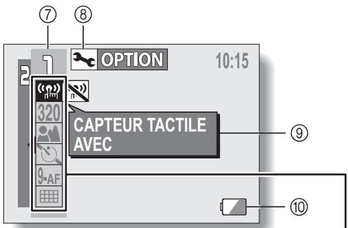 LOGICOM-SANYO XACTI VPC-S6 - ACCÉS À L'ÉCRAN DE RÉGLAGE DE PRISE DE VUE - 1