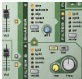 PROPELLERHEAD REASON 2.0 - Un ou deux oscillateurs affecté(s) à un seul filtré - 2