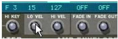 PROPELLERHEAD REASON 2.0 - Réglage de la plage de velocité d'une zone - 1