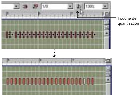 PROPELLERHEAD REASON 2.0 - Cliquez sur la touche de quantisation ou selectionnez "Quantize Notes" au menu Edit. - 1