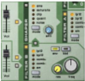 PROPELLERHEAD REASON 2.0 - Un oscillateur affecté aux deux filtres placés en parallele - 1