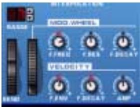 PROPELLERHEAD REASON 2.0 - Mollettes de Pitch Bend et de modulation - 1