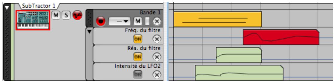 PROPELLERHEAD REASON 4 - Ajouter/supprimer des bandes d'automation - 1