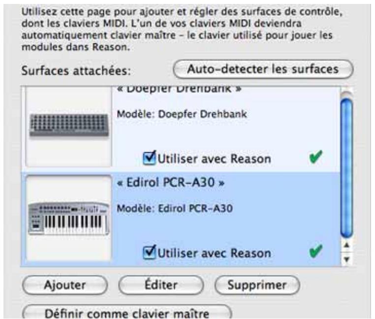 PROPELLERHEAD REASON 4 - Ajouter une surface de contrôle ou un clavier - 1