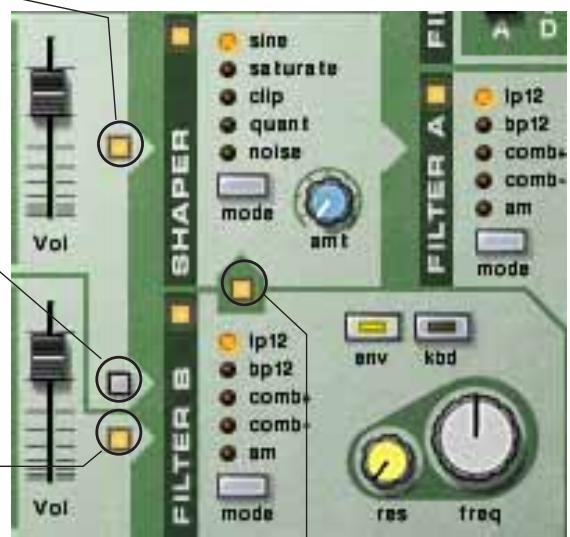 PROPELLERHEAD REASON 4 - Cliquez sur un bouton qu'il s'allume afin de router le signal en conséquence. - 1