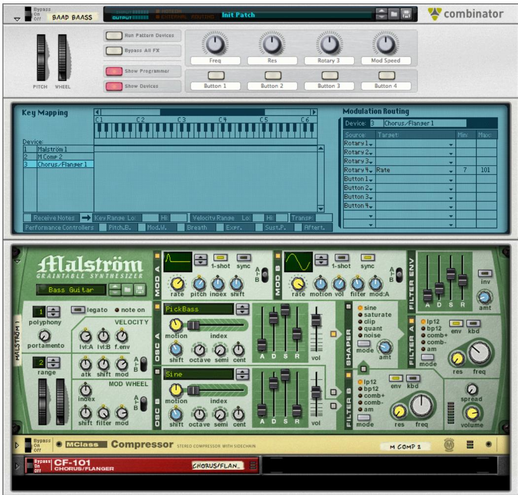 PROPELLERHEAD REASON 4 - Eléments du Combinator - 1