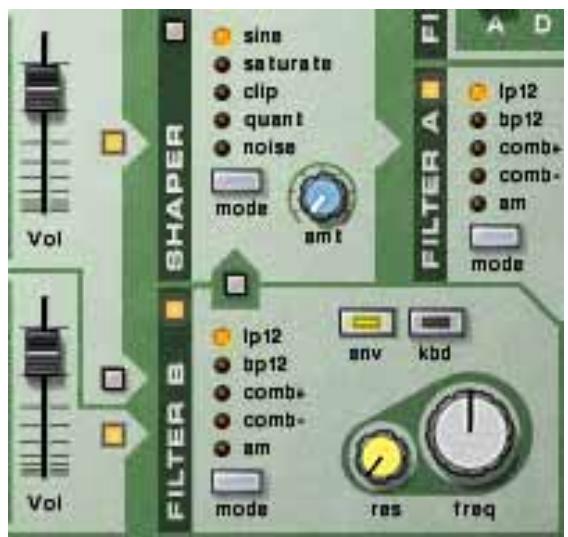 PROPELLERHEAD REASON 4 - Les deux oscillateurs vers un contrôle chacun - 1