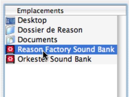 PROPELLERHEAD REASON 4 - Listed emplacements - 1