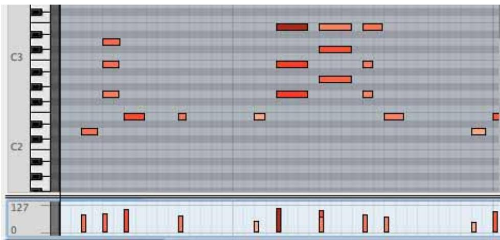 PROPELLERHEAD REASON 4 - Editor la velocité - 1