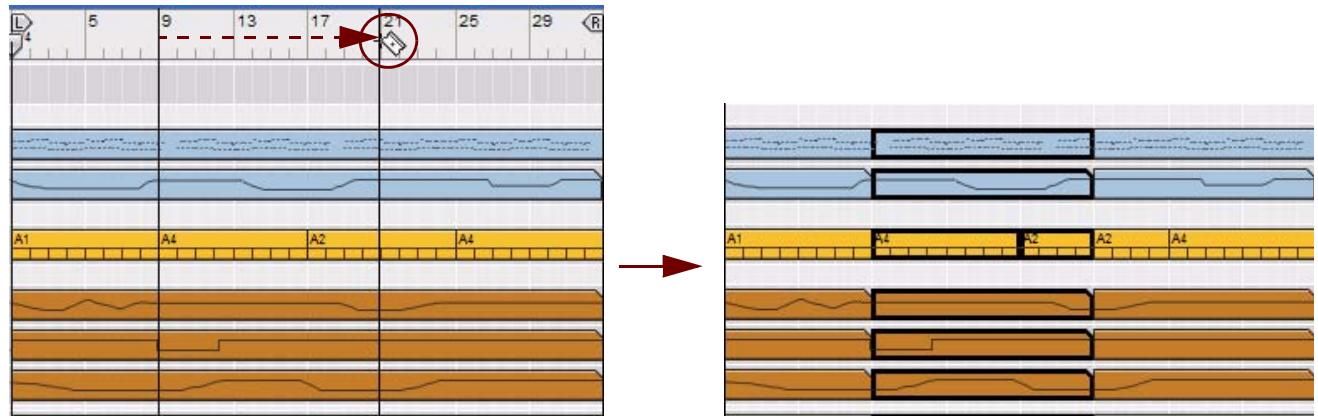 PROPELLERHEAD REASON 5 - Relâchéz le bouton de la souris pour diviser les clips. - 1