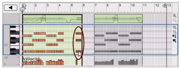 PROPELLERHEAD REASON 5 - À propos du déplacement de notes en dehors ou entre des clips - 3