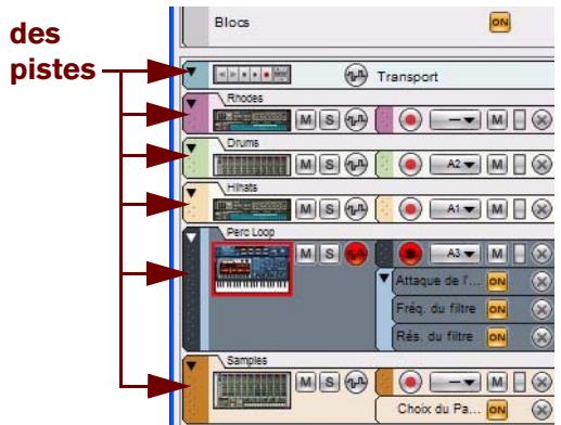PROPELLERHEAD REASON 5 - Aperçu des pistes - 1