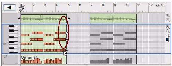 PROPELLERHEAD REASON 5 - À propos du déplacement de notes en dehors ou entre des clips - 4