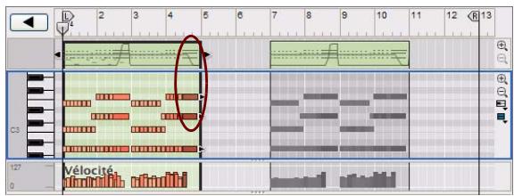 PROPELLERHEAD REASON 5 - Collage d'événements en dehors d'un clip ouvert - 4