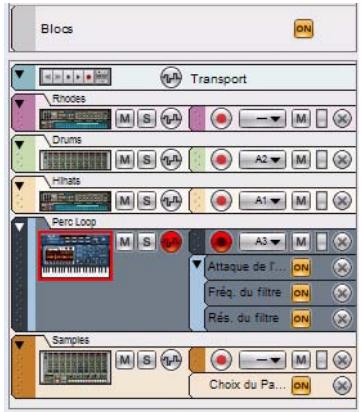 PROPELLERHEAD REASON 5 - Aperçu de la liste des pistes - 1