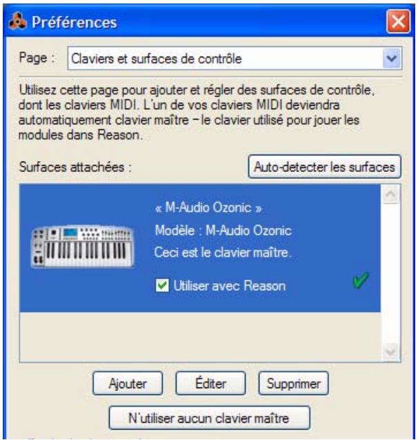 PROPELLERHEAD REASON 5 - Ajouter une surface de contrôle ou un clavier - 1