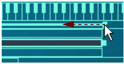PROPELLERHEAD REASON 5 - En déplaçant les poignées de limites de zone dans la barre de l'onglet - 5