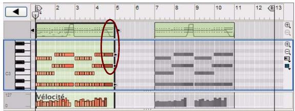 PROPELLERHEAD REASON 5 - Collage d'événements en dehors d'un clip ouvert - 7