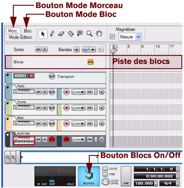 PROPELLERHEAD REASON 5 - Mode Morceau (avec activation des blocs) - 1