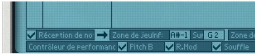 PROPELLERHEAD REASON 5 - À propos des cases Réception de notes/Contrôleur de performance MIDI - 1