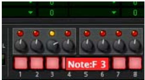 PROPELLERHEAD REASON 5 - Tournez l'un des potentiamétres situés au-dessus de l'un des pas. - 1