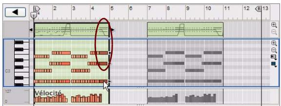 PROPELLERHEAD REASON 5 - À propos du déplacement de notes en dehors ou entre des clips - 7