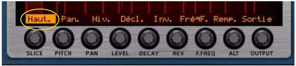 PROPELLERHEAD REASON 5 - Sélectionnez le paramètre que vous souhaitez éditer en cliquant sur son nom sous la boucle REX. - 1