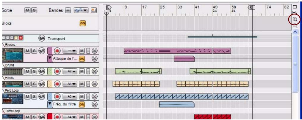 PROPELLERHEAD REASON 5 - Zoom vertical dans le séquenceur - 1