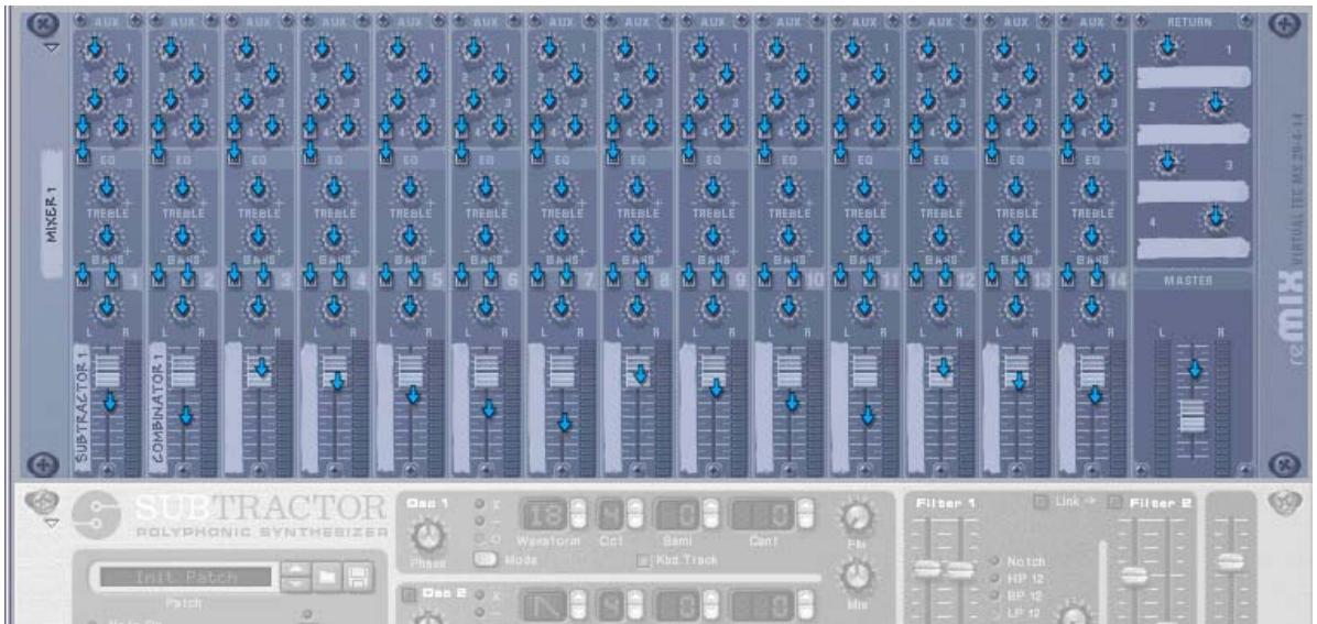 PROPELLERHEAD REASON 5 - Sélectionner « Mode Édition des assignations de substitution » dans le menu Options. - 1