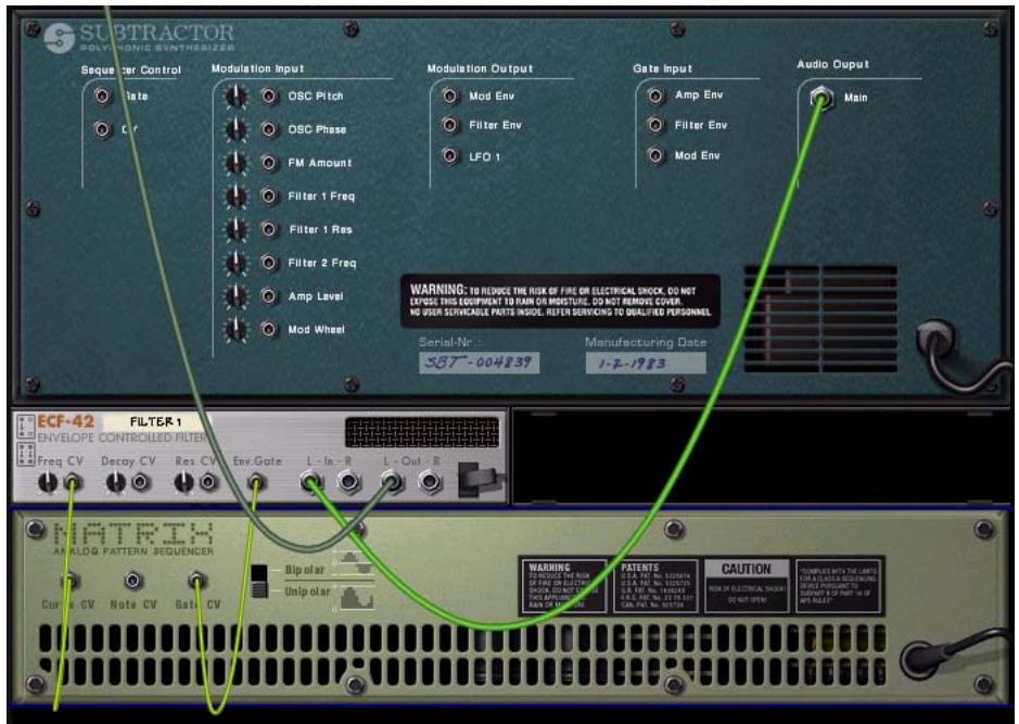 PROPELLERHEAD REASON 5 - Filtre contrôle par pattern : exemple - 1