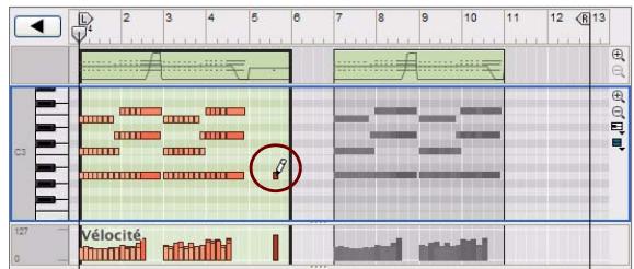 PROPELLERHEAD REASON 5 - À propos du dessin de notes en dehors d'un clip ouvert - 3