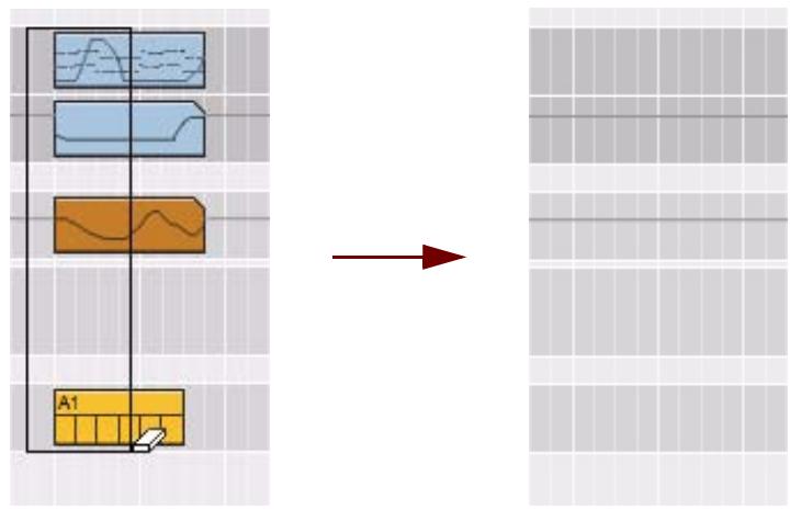 PROPELLERHEAD REASON 5 - Suppression de clips à l'aide de l'outil Gomme - 2