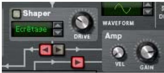 PROPELLERHEAD REASON 5 - Cliquez sur le bouton en forme de flèche « gauche » sous Shaper. - 1