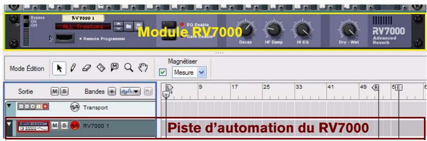 PROPELLERHEAD REASON 5 - Création d'une piste d'automation des paramètres pour un module non instrumental - 2