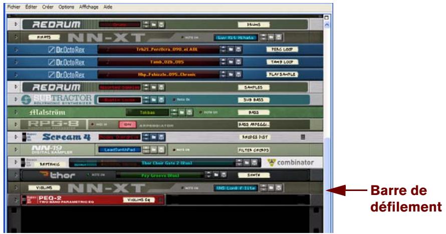 PROPELLERHEAD REASON 5 - Navigation dans le rack - 1