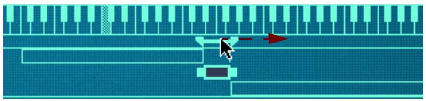 PROPELLERHEAD RECORD - Déplacer les zones en déplaçant la barre - 1