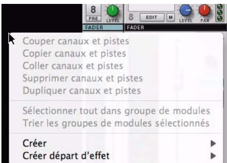 PROPELLERHEAD RECORD - Menu contextual de « l'arrière-plan » du mixeur principal - 1