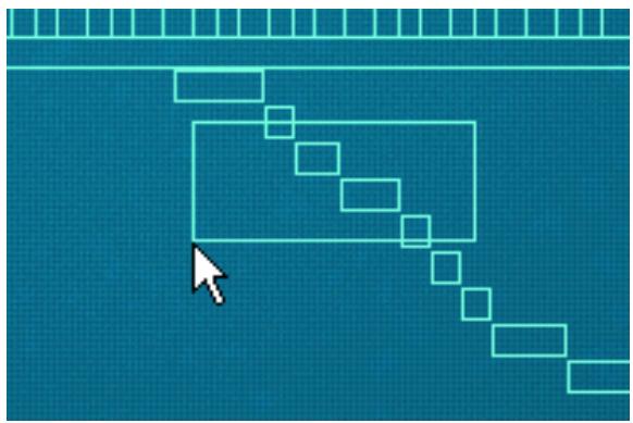 PROPELLERHEAD RECORD - En cliquant et en dessinant une boite de selection dans la zone de carte de touches. - 1
