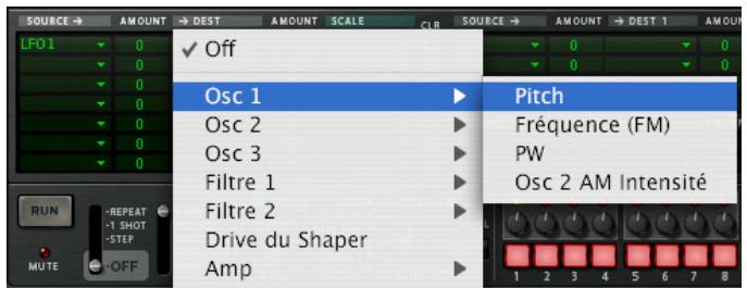 PROPELLERHEAD RECORD - Déroulez la colonne pop-up "Dest" dans la ligne du haut. - 1