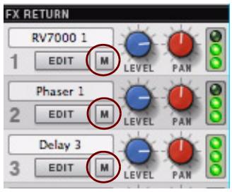 PROPELLERHEAD RECORD - Rendre muets des départs d'effets - 1