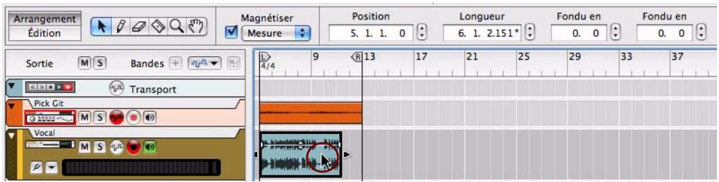 PROPELLERHEAD RECORD - Ouverture de clips audio à partir du mode Arrangement - 1