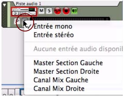 PROPELLERHEAD RECORD - Configuration de la piste audio - 1