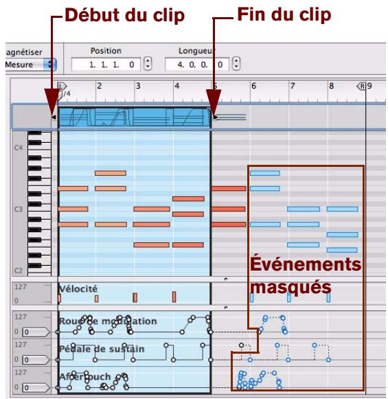 PROPELLERHEAD RECORD - Événements masqués dans les clips d'automation de paramètre et de notes - 3