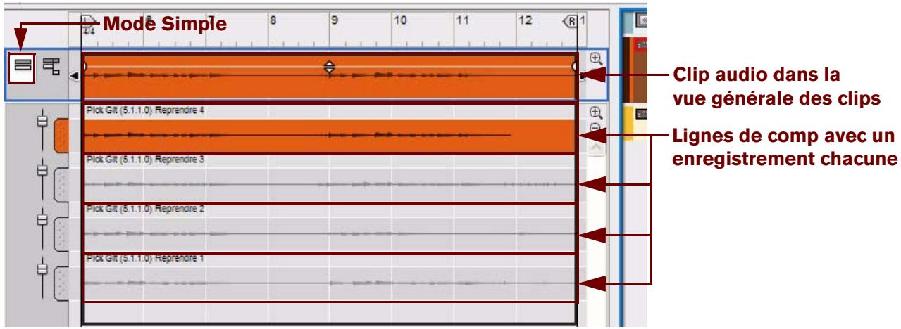 PROPELLERHEAD RECORD - Relation entre les clips, les lignes de comp et les enregistrements - 1