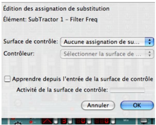 PROPELLERHEAD RECORD - Sélectionnez "Editor les assignations de substitution" dans le menu Edition. - 1